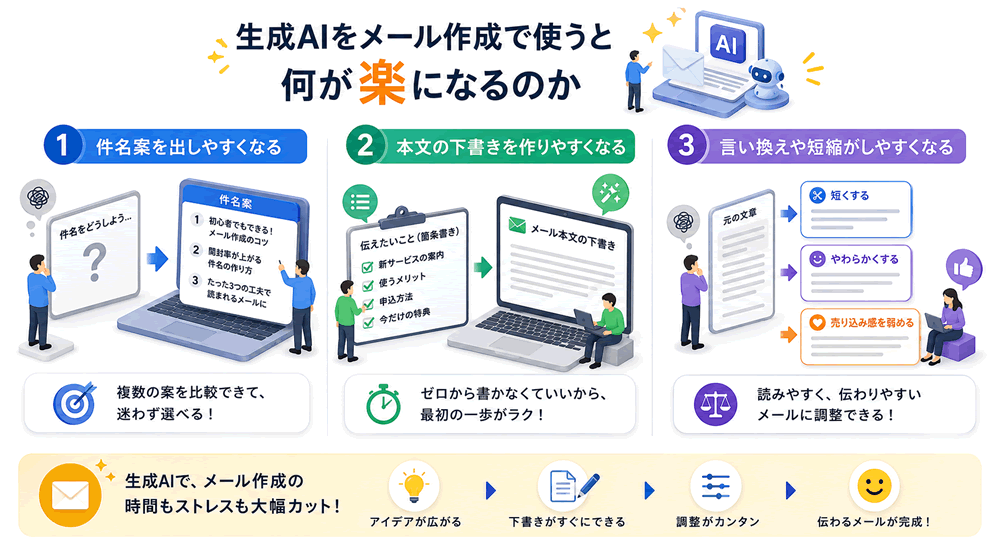 ChatGPTなどの生成AIを使うと何が楽になるのか